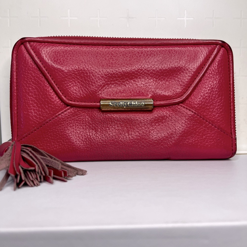See by Chloe long zip around wallet EUC